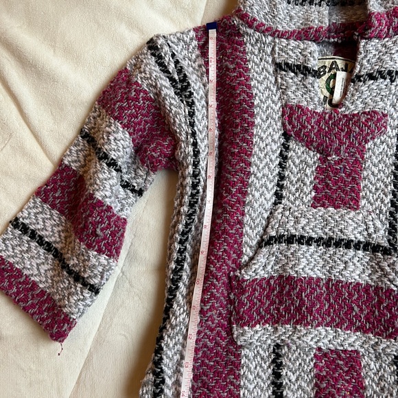 Other - Baja Joe Maroon and Gray Woven Hoodie